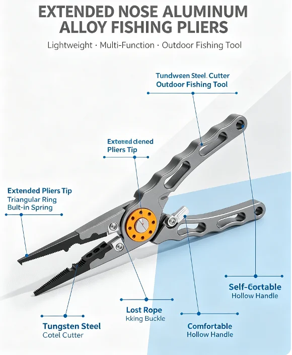 Плоскогубцы для рыбалки с длин – обзор и цена Fishing Line Cutter